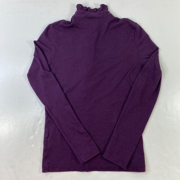 Tory Burch Purple Ruffle Button-Up Top Size Small - Picture 2 of 6